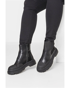 Широкие и очень широкие массивные высокие ботинки челси, черный Yours