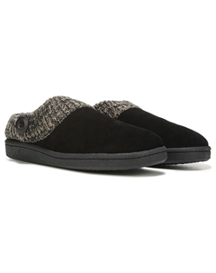 Женские тапочки-сабо с вязаным воротником, черный Clarks