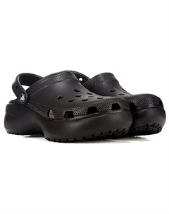 Женские классические сабо на платформе, черный Crocs