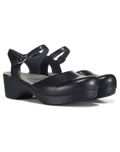 Женские сабо Sam с ремешком на щиколотке, черный Dansko