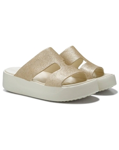 Женские шлепанцы на платформе с H-образным ремешком, цвет stucco Crocs