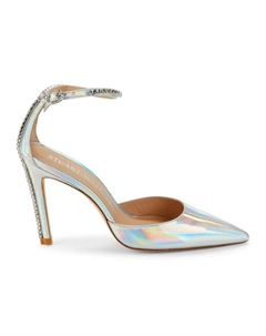 Переливающиеся туфли-лодочки, серебро Stuart weitzman