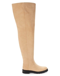 Кожаные сапоги Чикаго до бедра, цвет Sand Stuart weitzman