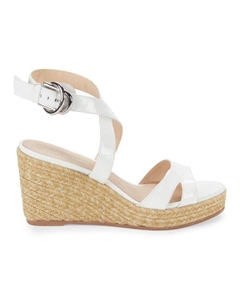 Сандалии Zuzu из кожи с тиснением под крокодила, белый Stuart weitzman