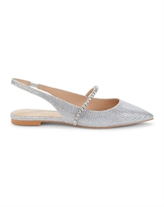 Туфли на плоской подошве с тиснением Crystalline, серебро Stuart weitzman