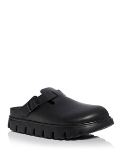 Женские изысканные массивные сабо Boston на платформе, цвет Black Birkenstock