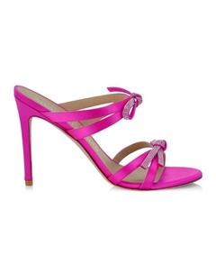 Атласные мюли с бантом, цвет Flamingo Stuart weitzman