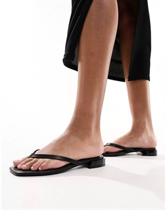 Сланцы Design Felicity Skinny Toe-thong Flat, черный Asos