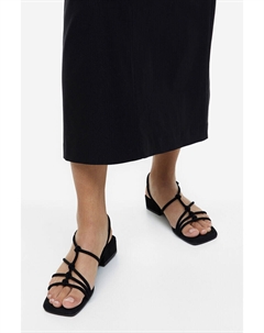 Босоножки с ремешками, украшенными узлами, черный H&m