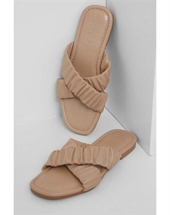 Кожаные шлепанцы, бежевый Answear lab