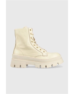 Женские ботинки высокие на шнуровке, бежевый Steve madden