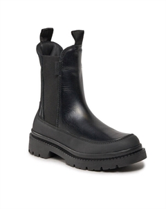 Женские ботинки челси Prepnovo кожаные высокие, черный Gant