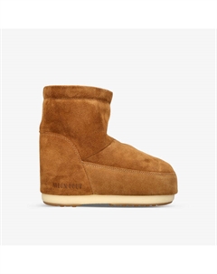 Замшевые зимние ботинки Icon Low с тисненым логотипом, цвет tan Moon boot