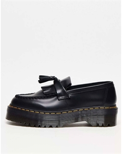 Квадратные лоферы Adrian черного цвета из гладкой кожи Dr. martens