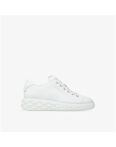 Кожаные низкие кеды с логотипом Diamond Light Maxi, белый Jimmy choo