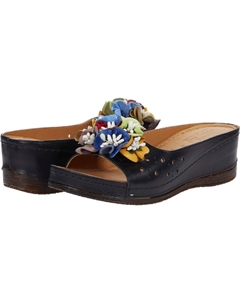 Босоножки Flowerchild, черная кожа Spring step