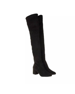 Сапоги женские высокие на каблуке, черный Steve madden