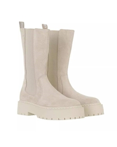 Сапоги женские кожаные на толстой подошве, бежевый Steve madden