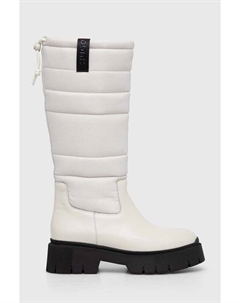 Зимние сапоги женские Kris высокие стеганые, белый Hugo