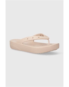 Классические шлепанцы на платформе, розовый Crocs