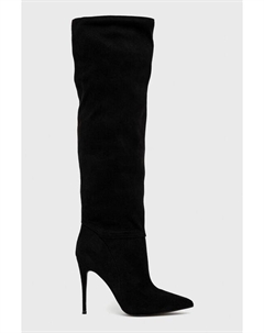 Женские сапоги высокие на каблуке, черный Steve madden