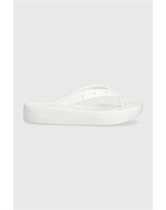 Классические шлепанцы на платформе, белый Crocs