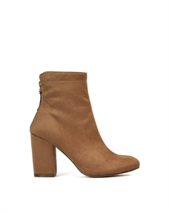 Ботильоны-носки на среднем каблуке на молнии 'Evia', коричневый Xy london