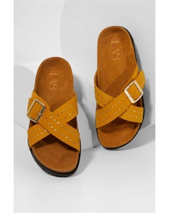 Замшевые шлепанцы, желтый Answear lab