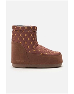 Зимние ботинки Icon Low Nolace стеганые, коричневый Moon boot