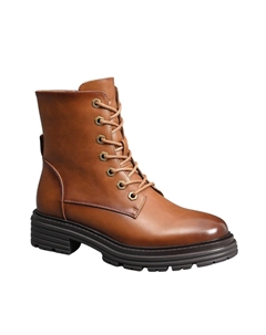 Черные массивные ботильоны на платформе с шестигранной шнуровкой в ​​боевом стиле и 7 люверсами на платформе, коричневый Ivachy