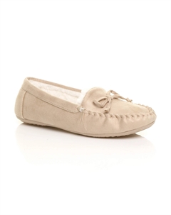 Топсайдеры на плоском каблуке Мокасины Тапочки, бежевый Ajvani