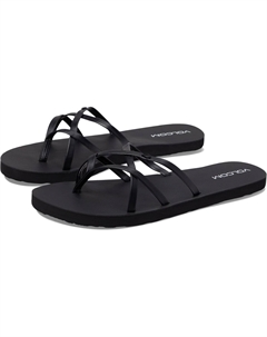 Сандалии на плоской подошве New School II, цвет Blackout Volcom