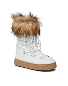Ботинки женские LtrackMonaco Low с мехом, белый Moon boot