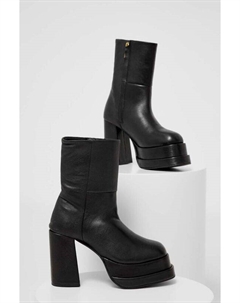 Кожаные ботильоны из лимитированной коллекции NO SHAME, черный Answear lab