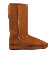 696055 Светло-коричневые женские сапоги из замши с мехом внутри Ayakmod