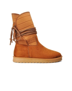 K706 Светло-коричневые женские ботинки из замши с флисовой подкладкой Ayakmod