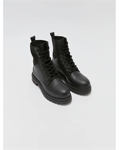 Кожаные женские ботинки на шнуровке, черный Lcw steps