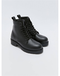 Кожаные женские ботинки на шнуровке, черный Lcw steps