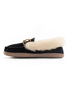 Мокасины Alpinsheepskin, черный Minnetonka