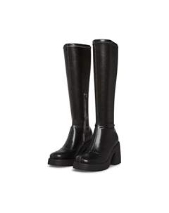 Сапоги женские Huxx лакированные на каблуке, черный Steve madden