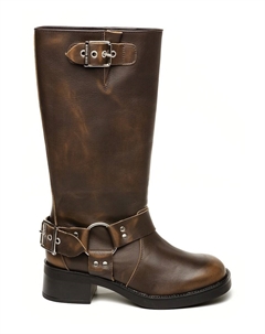 Кожаные ботинки Beau до середины икры, коричневый Steve madden