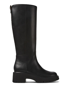 Длинные кожаные сапоги до колена на массивном каблуке, черный Camper