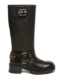 Кожаные ботинки Beau до середины икры, черный Steve madden