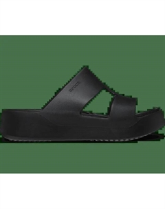 Шлепанцы на платформе женские, цвет Black Crocs
