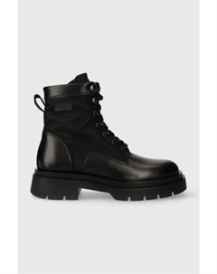 Женские ботинки Meghany из кожи и текстиля на шнуровке, черный Gant