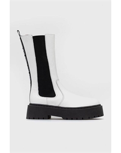 Женские ботинки челси Vivianne высокие из натуральной кожи, белый Steve madden