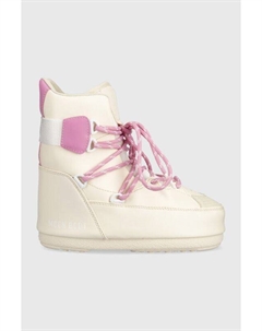 Зимние ботинки SNEAKER MID высокие на платформе, белый/розовый Moon boot