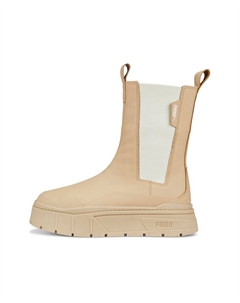 Кожаные ботинки челси Mayze Stack с текстилем, бежевый Puma