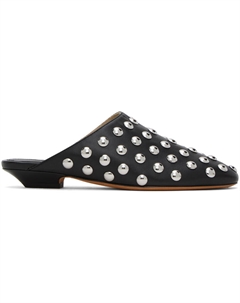 Черные тапочки с шипами Khaite