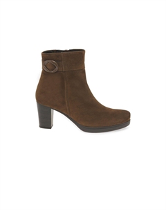Ботильоны на каблуке с надписью Dove, коричневый Gabor